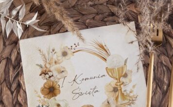 Od zaproszeń po dekoracje – jak przygotować spójne przyjęcie komunijne Dekoracje komunijne